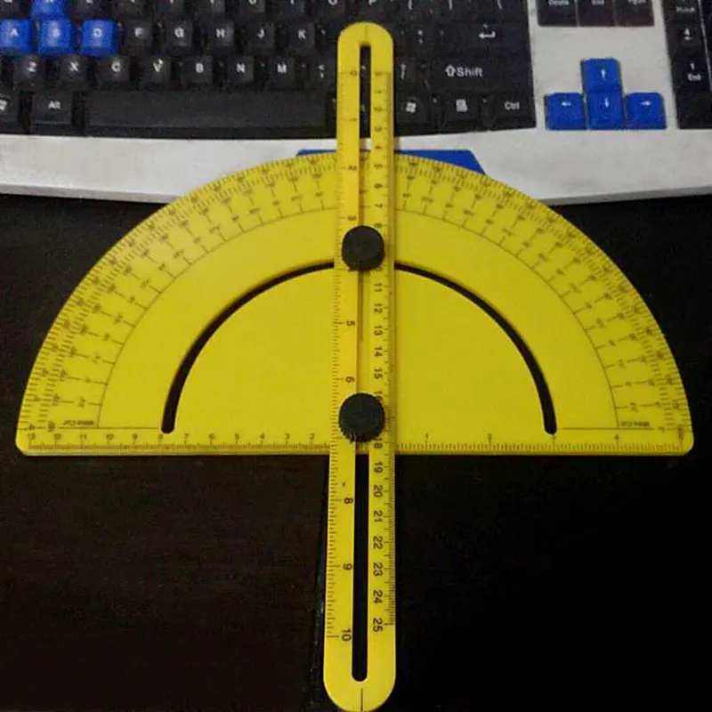 Multifunctional Angle Finder Protractor Semicircular 180° Drawing Active Ruler Template Woodworking Draft Design Measure Gauge