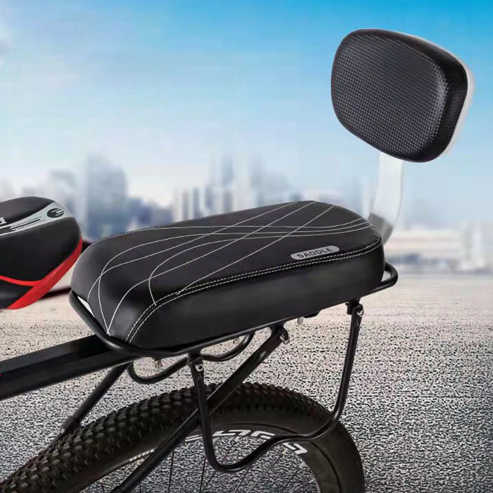 Kids Bikes Bicycle Saddle Rear Cushion The Child Seats with Backrest Black for - Image 4