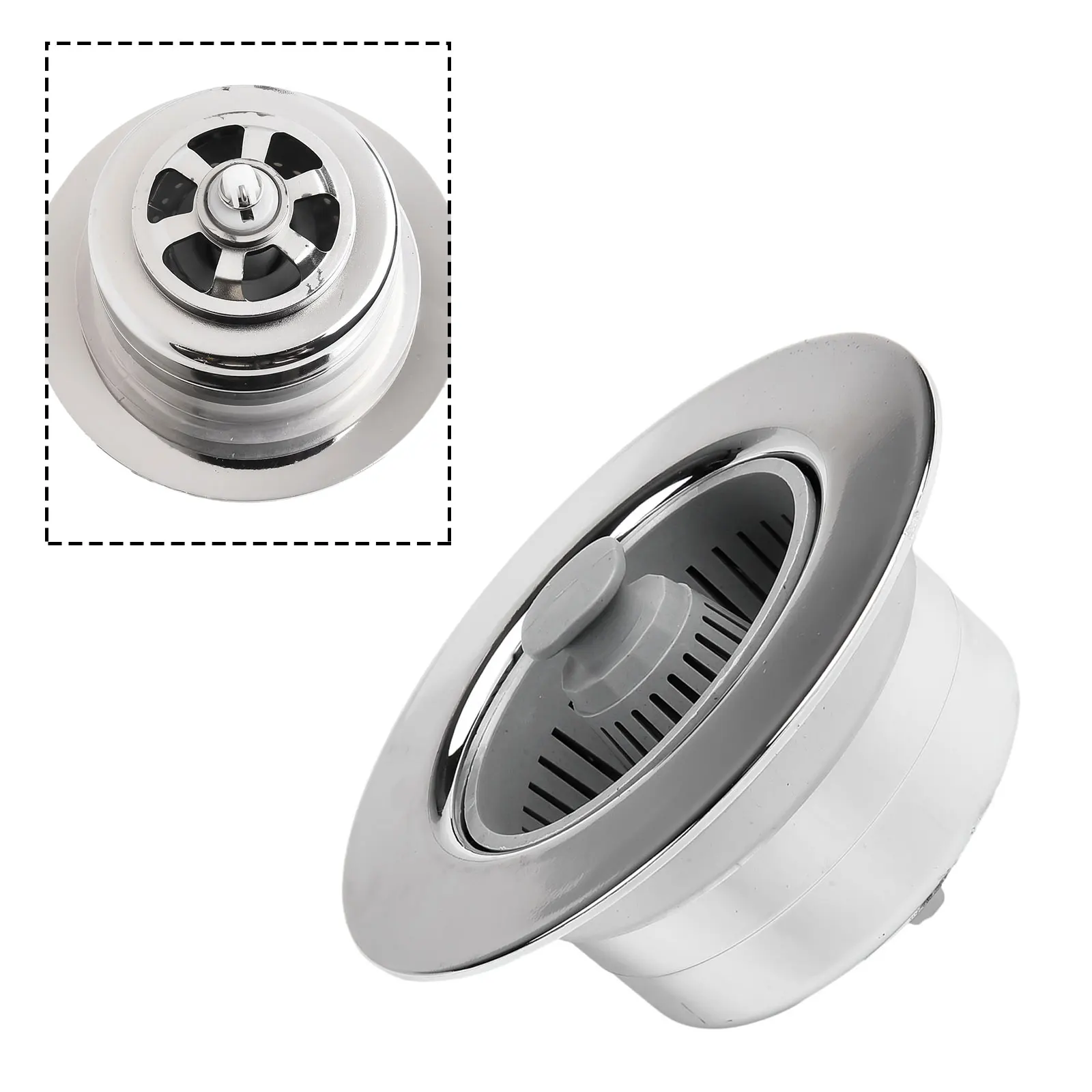 Ambiente della cucina Filtro di scarico in ABS Design antibloccaggio Accessori per lavabo da bagno Filtrazione efficace di circa mm