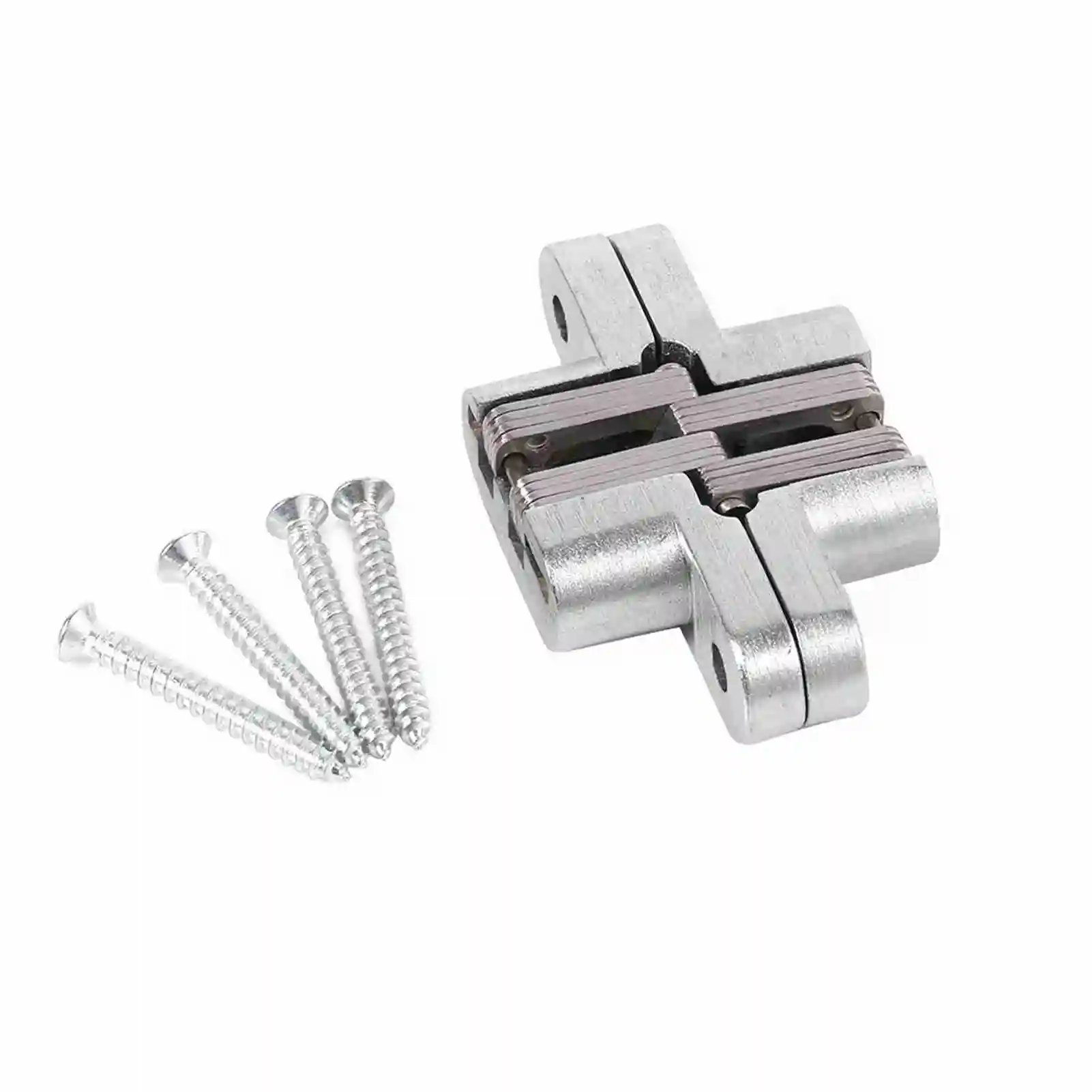 180 graden zinken legering onzichtbare vouwdeur scharnieren, verborgen scharnieren 43,7 mm/60,4 mm/68,8 mm/94 mm, kast scharnieren, verborgen scharnier
