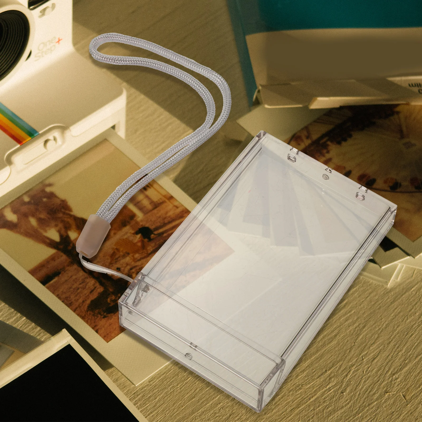 

2pcs 3Inch Photo Storage Box Transparent Plastic Case For Cards Postcards Coins Clear Display Holder Multi-Purpose Organizer