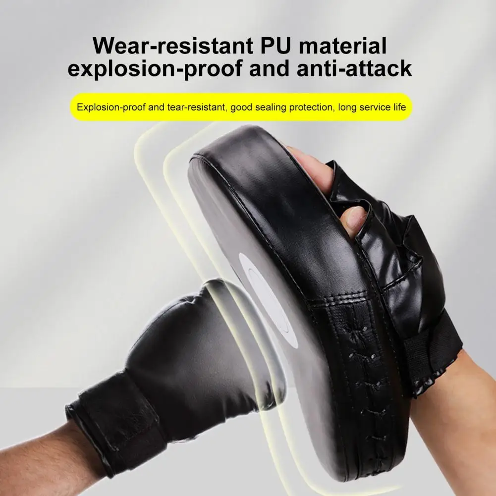 Boxing Training Mitt Professional Boxing Equipment Curved Focus Boxing Mitts Faux Leather Sparring Gloves Muay Thai Arts for Men