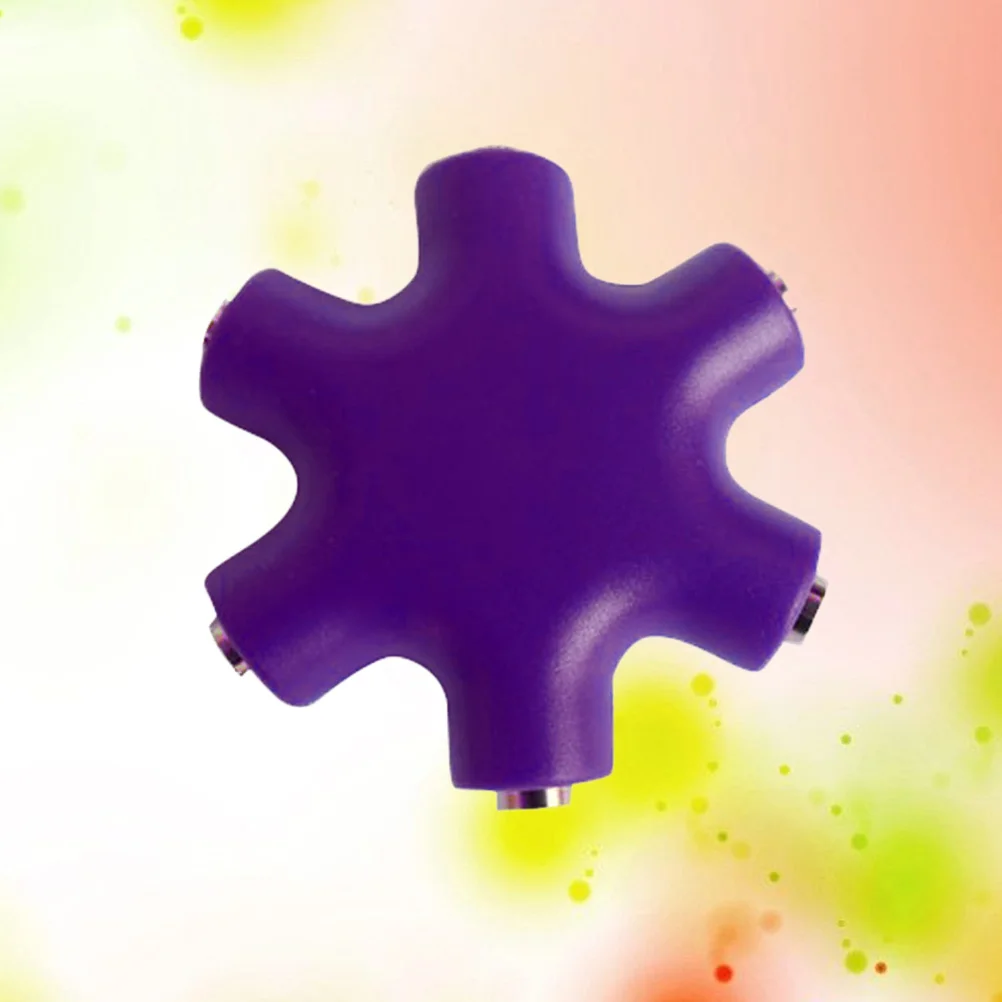 

6 Port 3.5mm Headphone Splitter Adapter Universal Stereo Audio Cable for Sharing Music with Multiple Devices Black