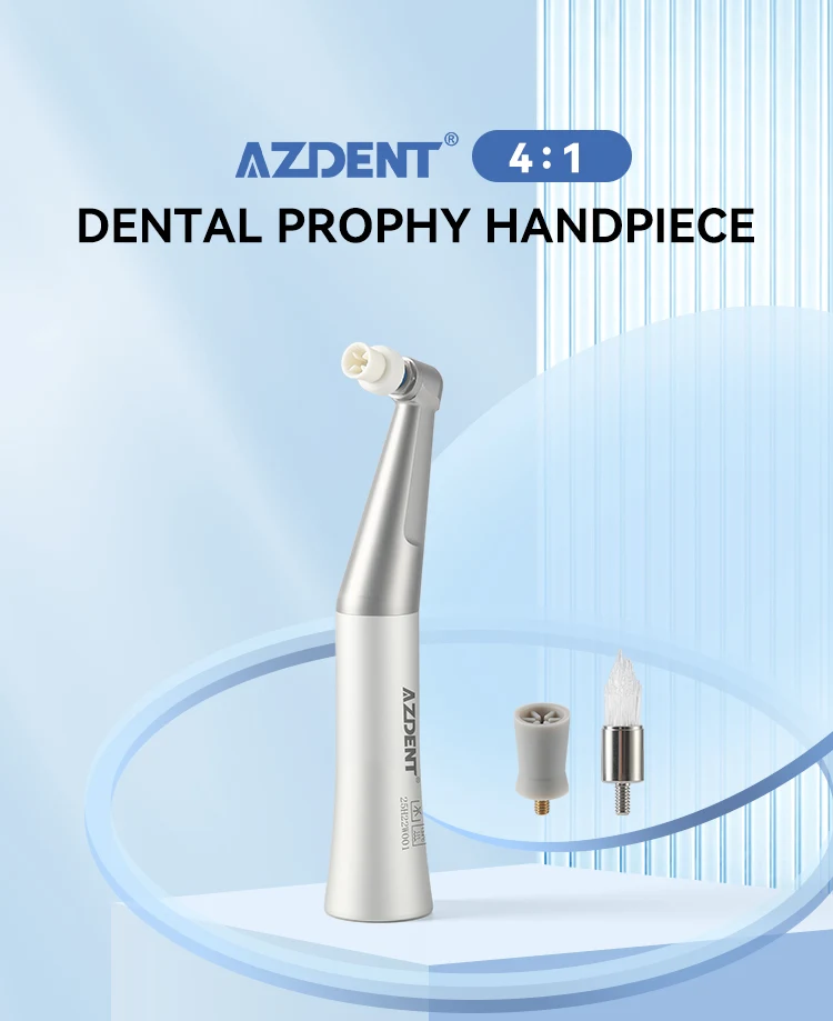 AZDENT Dental 4:1 Prophy Winkelstück mit niedriger Geschwindigkeit und Schraube, Prophy Cup-Bürste, kleiner Kopf, Zahnmedizin-Werkzeug-Instrument – Detail 1