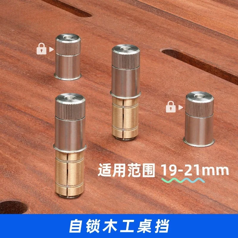 Stainless Steel Woodworking Table Hole Positioning Pin Fast Locking Backer Block Expansion Locator Table Card