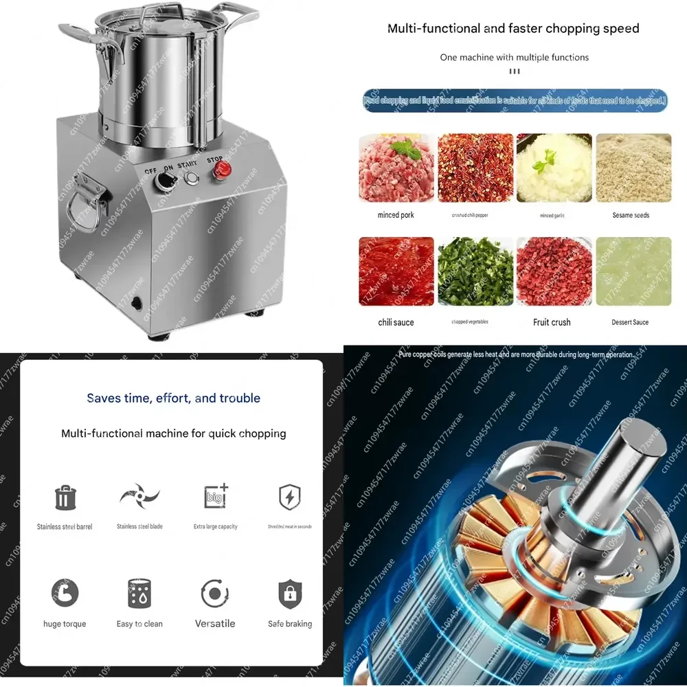 Hot Sale 3L 10L 15L Electric Meat Grinding Machine Chopping Meat Vegetables Fruits Nuts Food Processor Industrial Blender