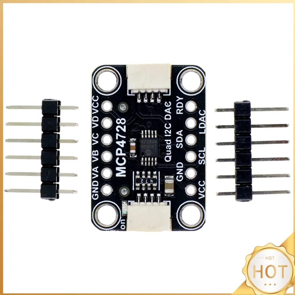 MCP4728 Digital To Analog Converter Board 4-Channel 12-Bit Quad DAC Development Board DAC Module Compatible for STEMMA QT Qwiic