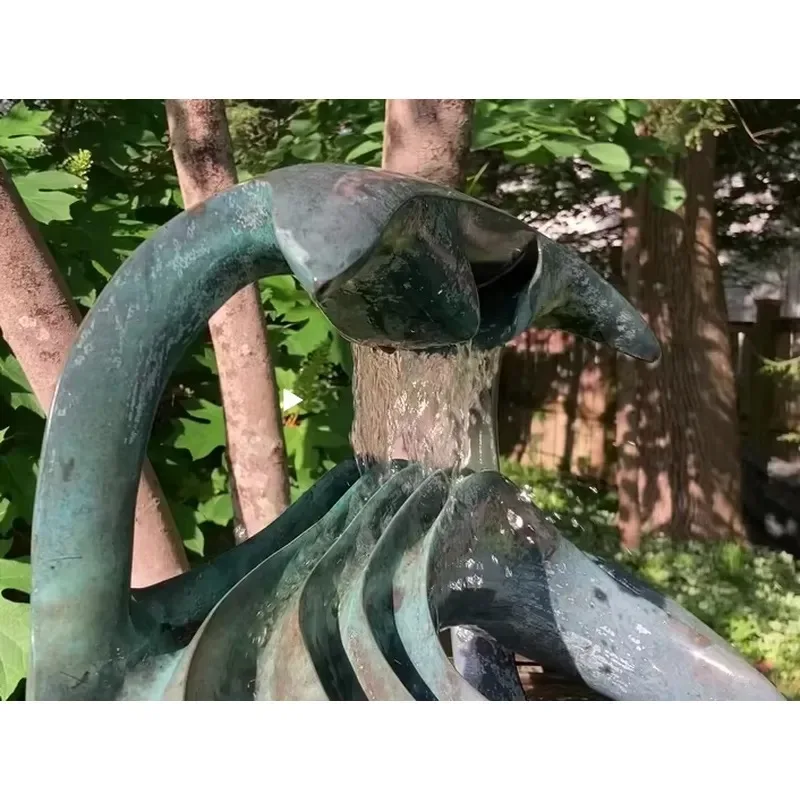 custom decorative outdoor bronze garden fountain sculpture for sale