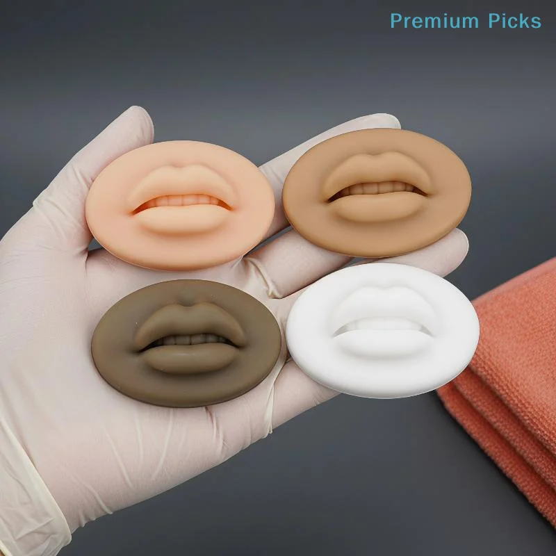 portable5D Silicone Lip Practice Skin for Tattoo Microblading Realistic Touch Reusable for Permanent Makeup Artist Training Use