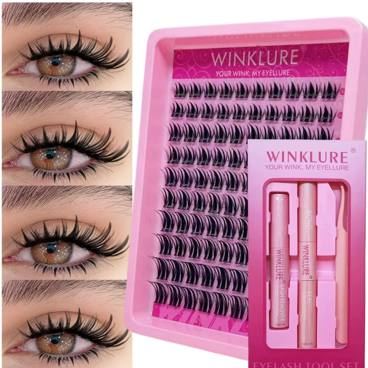 WINKLURE Rabbit Manga Eyelash Cluster Kit Comic-style Clusters Lashes  Anime-style Single Cluster Lashes With Glue Tweezers