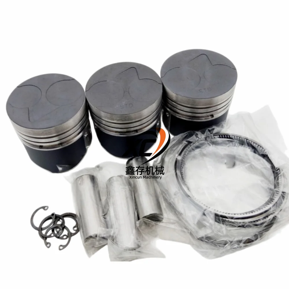 ATV&UTVHigh Quality Excavator 3 or 4 Sets STD Piston Set with Rings for D905 Engine 16224-21110 1 Year Warranty