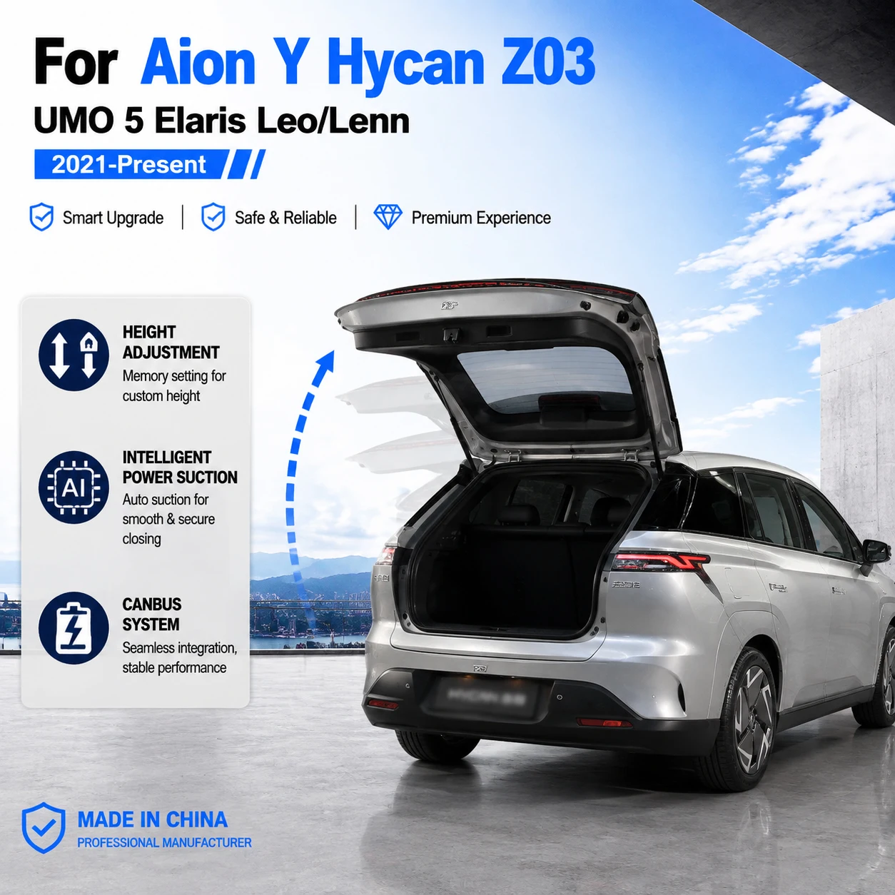 For Aion Y Hycan Z03 UMO 5 Elaris Leo/Lenn 2021+ Electric tailgate automatic suction locks suitable Trunk modification system
