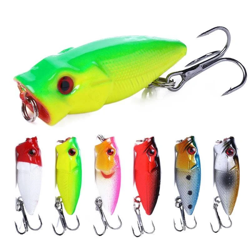 6PCS Micro-Object Surface Fishing Lure 3.5CM 2.7GM Hard Bait with Water-Wave Action Noise-Making Freshwater Bass Lure New Mode