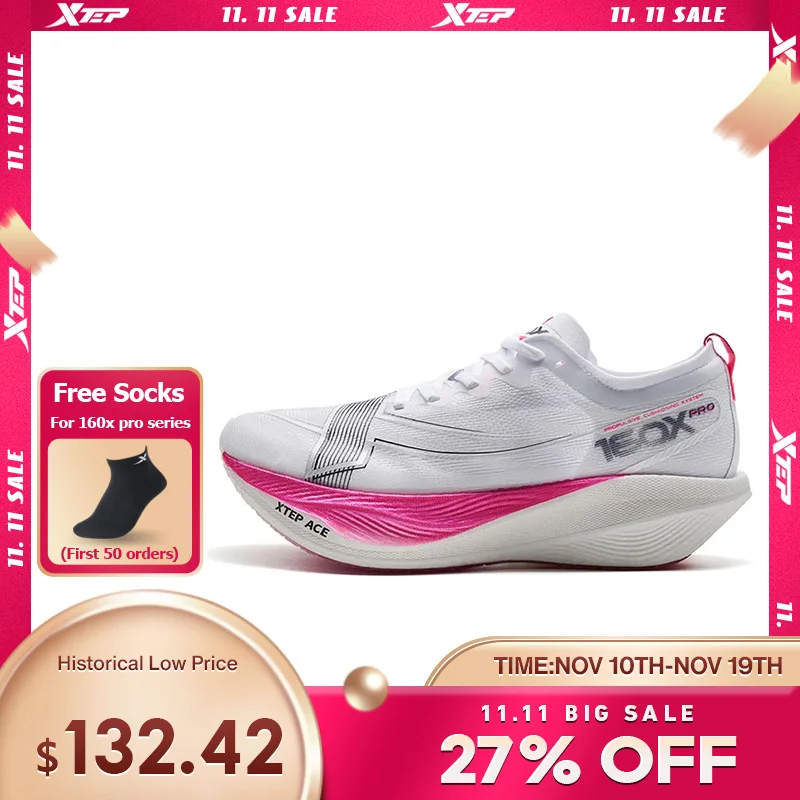 

Xtep 160X 5.0 PRO Running Shoe For Women Champion Version Marathon Carbon Plate Sports Shoes Running Shoes PB Boots 977318110060