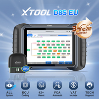 XTOOL D8S Car Diagnostic Tools ECU Coding Key Programming Tool OBD2 Bidirectional Scanner 42+ Resets FCA AutoAuth Topology Map