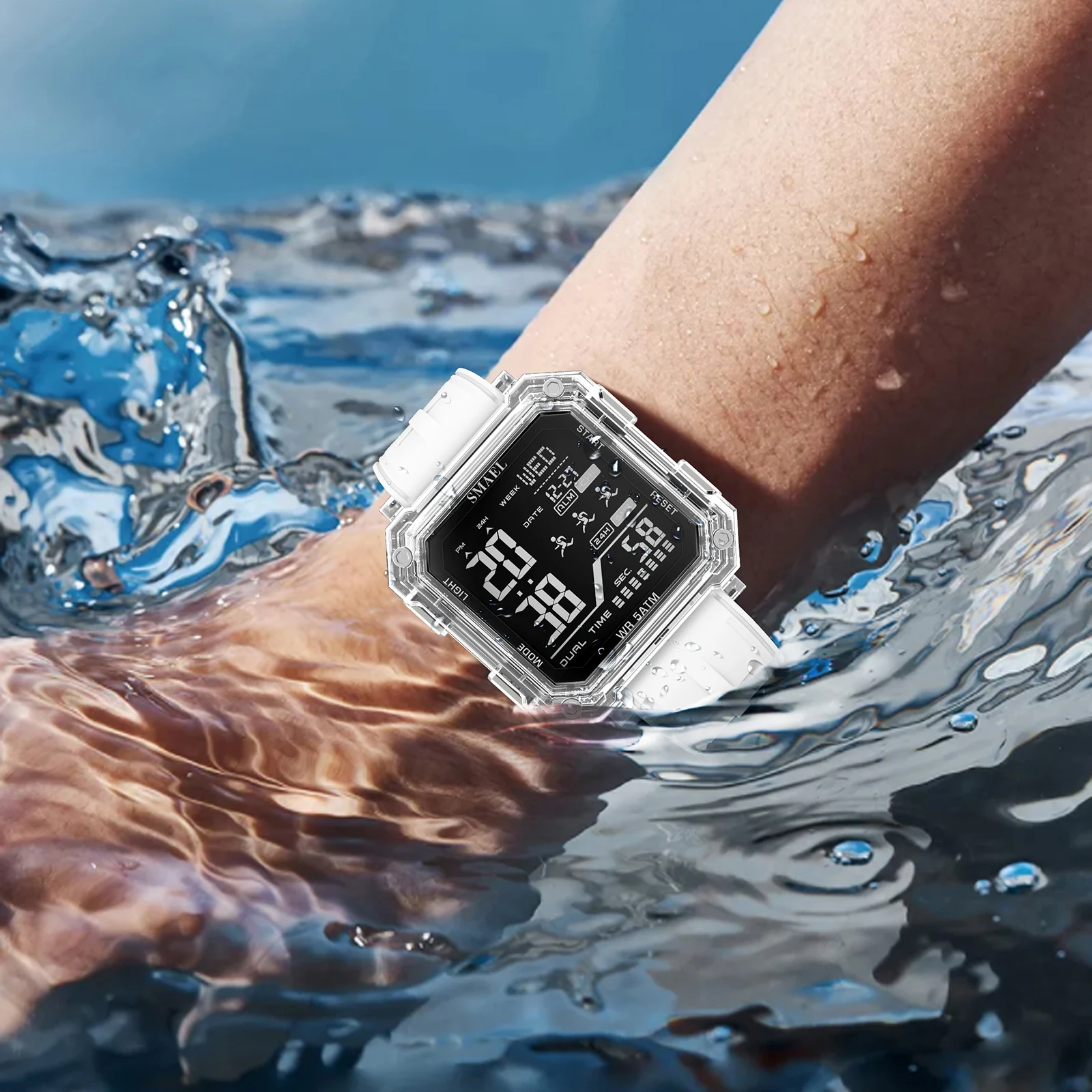 SMAEL marque 8129 étanche livraison directe montre réveil lumineux jeune mode affaires Quartz Sport montres