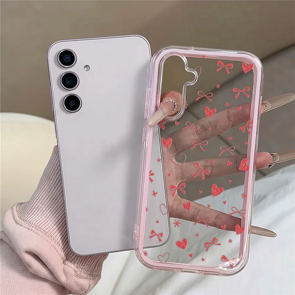 Samsung Bow Heart Phone Case For Samsung A56 A57 A37 A36 A35 A26 A17 A16 A07 S26 Ultra S25 S24 Transparent 2 IN 1 Shockproof Soft Cover - Aliexpress Deal