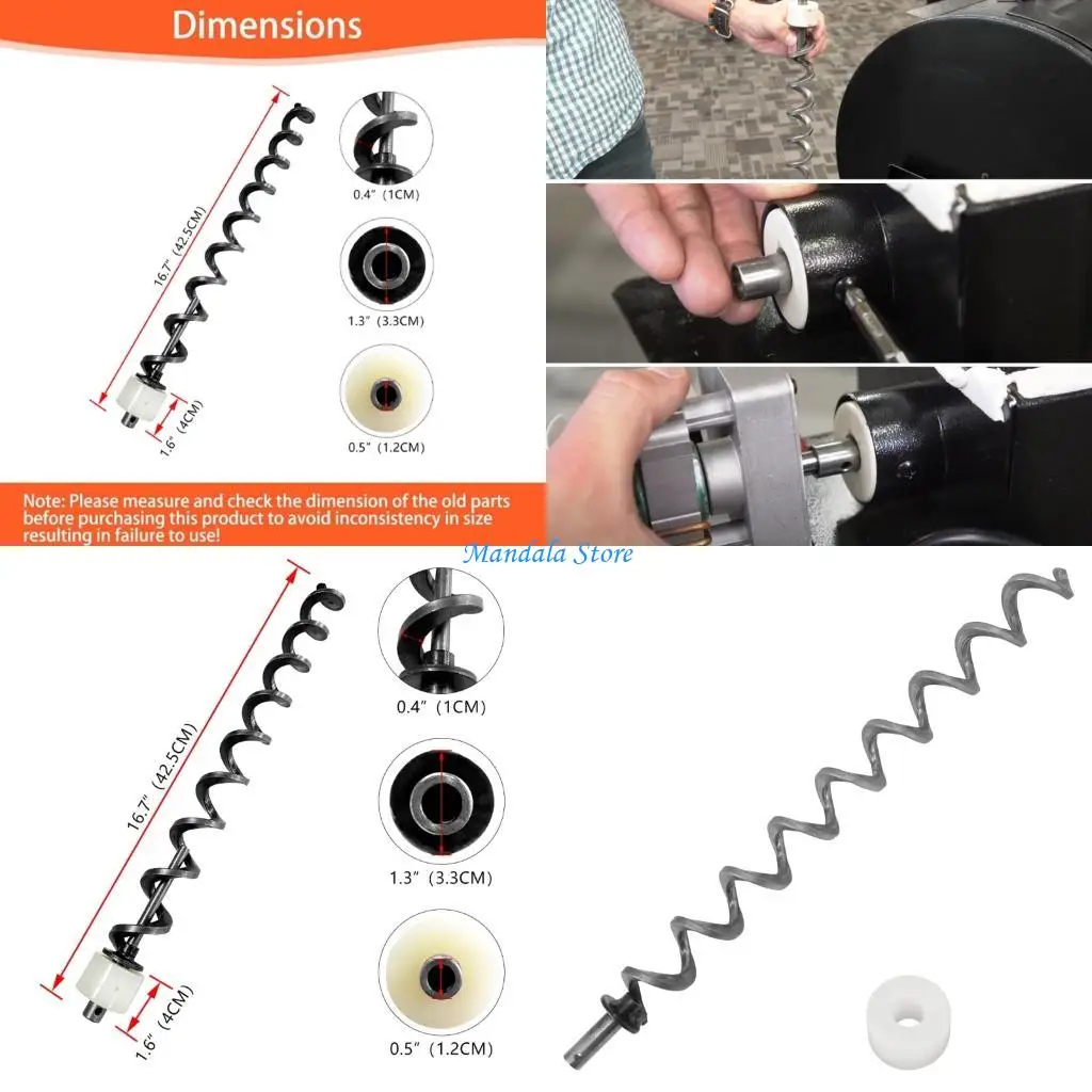 

U2JC Long Time Grills Spirals Parts With 1In Height Bushing Auger Drive Shafts For Style Smokers And Grills