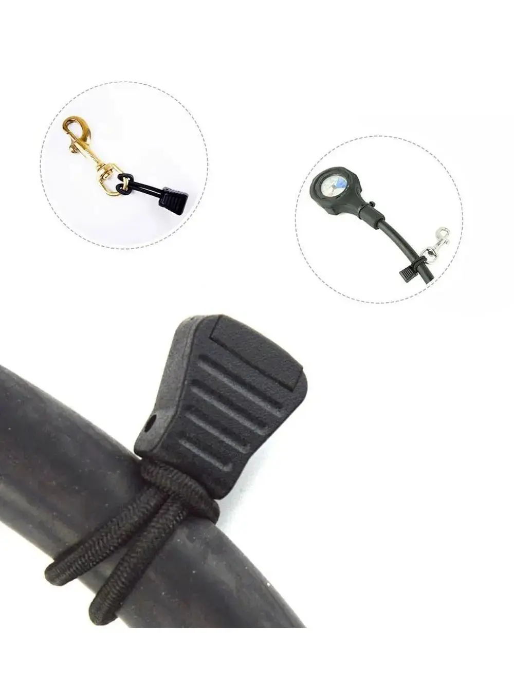 Corde de retenue de tuyau de plongée sous-marine, support de Clip, corde élastique élastique S6N7, corde de fixation pour tuba de plongée