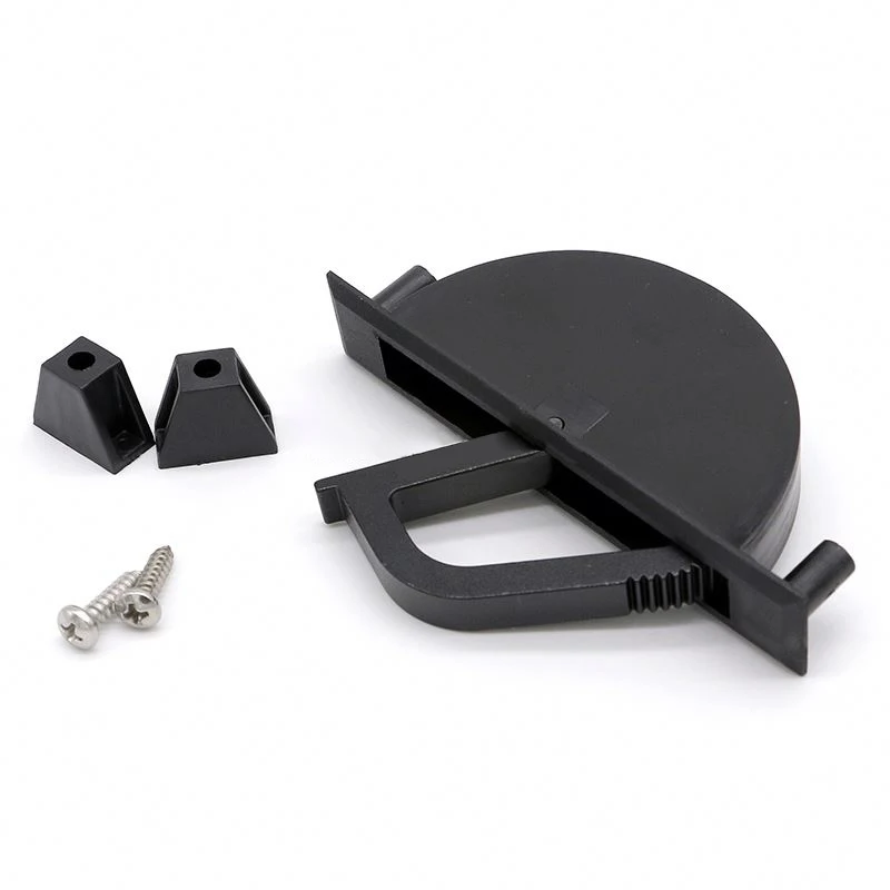 Plastic + Zinc Alloy folding black flush mount handle Foldable rotating embedded handle Hidden Rotary Handle  10pcs