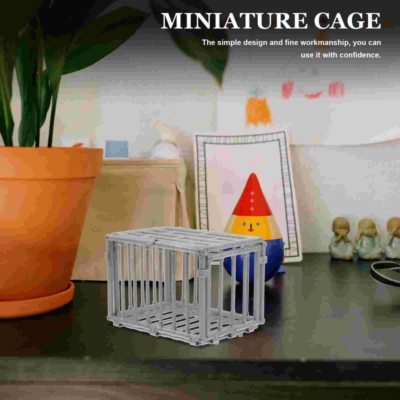 Beast Fence Model Miniatures Action Figure Cage DIY Toy Props Abs House Decor Storage