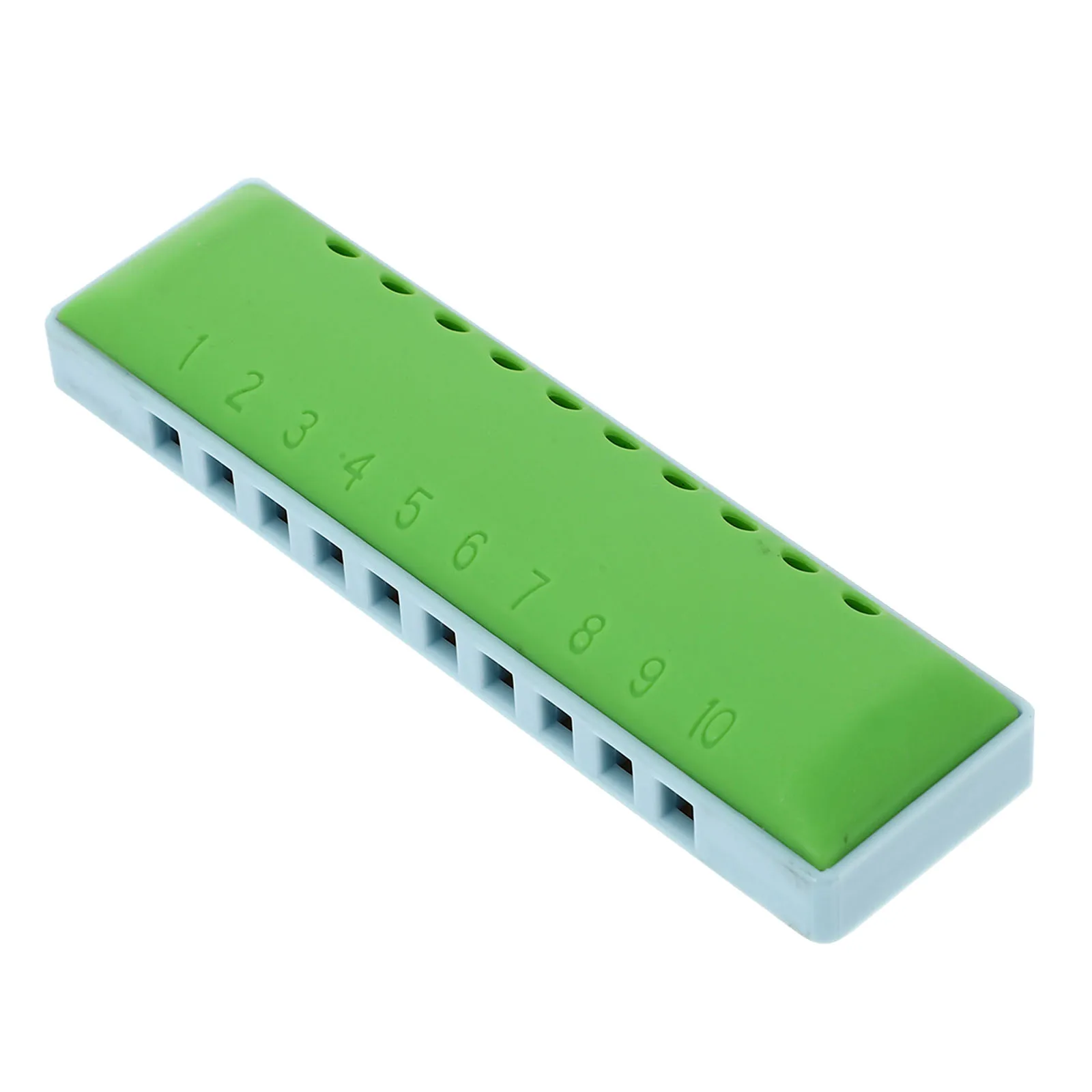 

Kids Musical Instruments 10 Harmonica Blues Harp ABS Green Resin Creative Child
