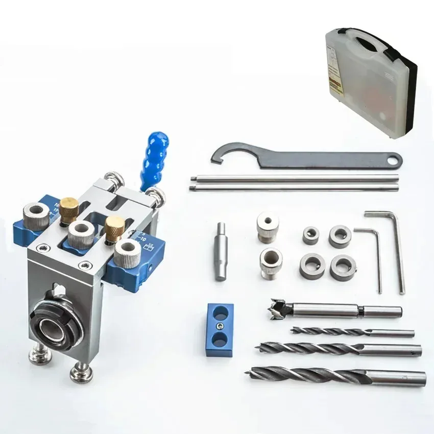 New Dowel Jig Pocket Hole Drill Guide 8/10/15mm Aluminum Locator Woodworking Tool
