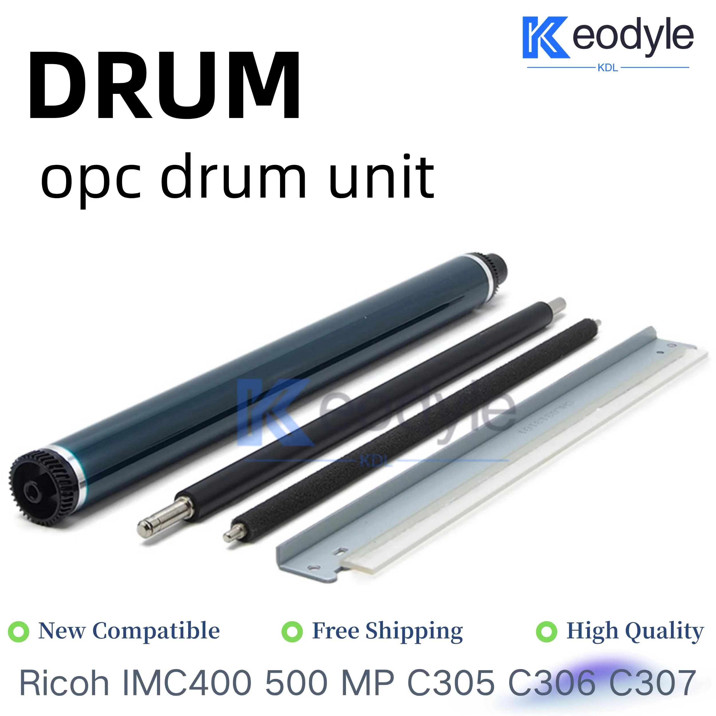 Drum Unit Maintenance Kit for Ricoh MPC305 MPC306 MPC307 MPC406 MPC407 IMC300 IMC400 OPC Drum Cleaning Blade PCR Cleaning Roller