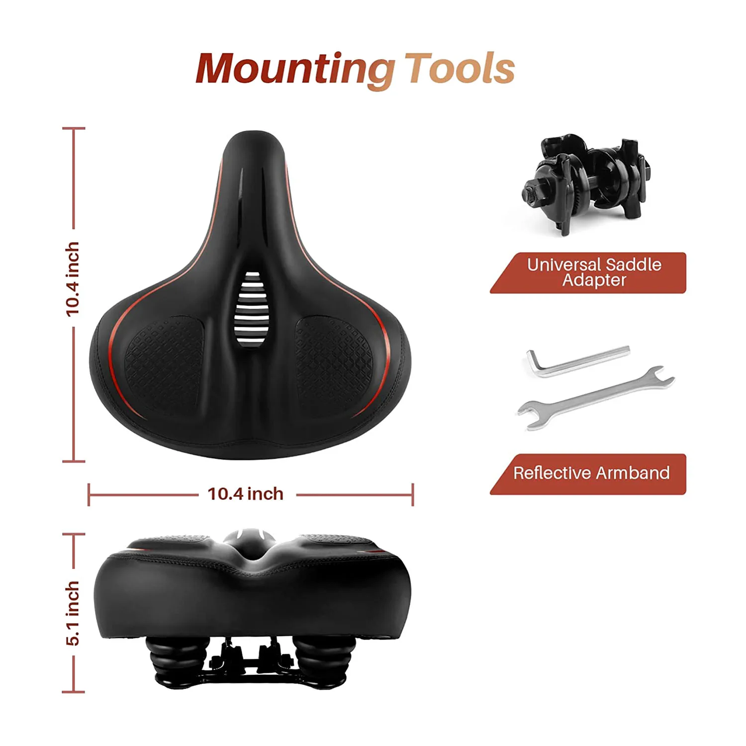 Oversized Bike Seat for Peloton Bike & Bike+,Bikes Wide Soft Saddle Replacement Bike Seats,Seat Cushion for Men & Women