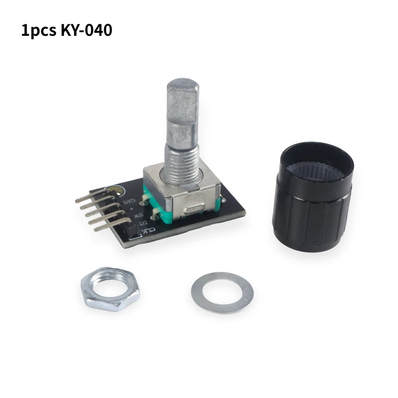 Brandneues KY-040 Drehgebermodul mit Druckknopf, 20 PPR, 5 V, 360 unendliche Drehung für Arduino, Lautstärmenü, Motorsteuerung