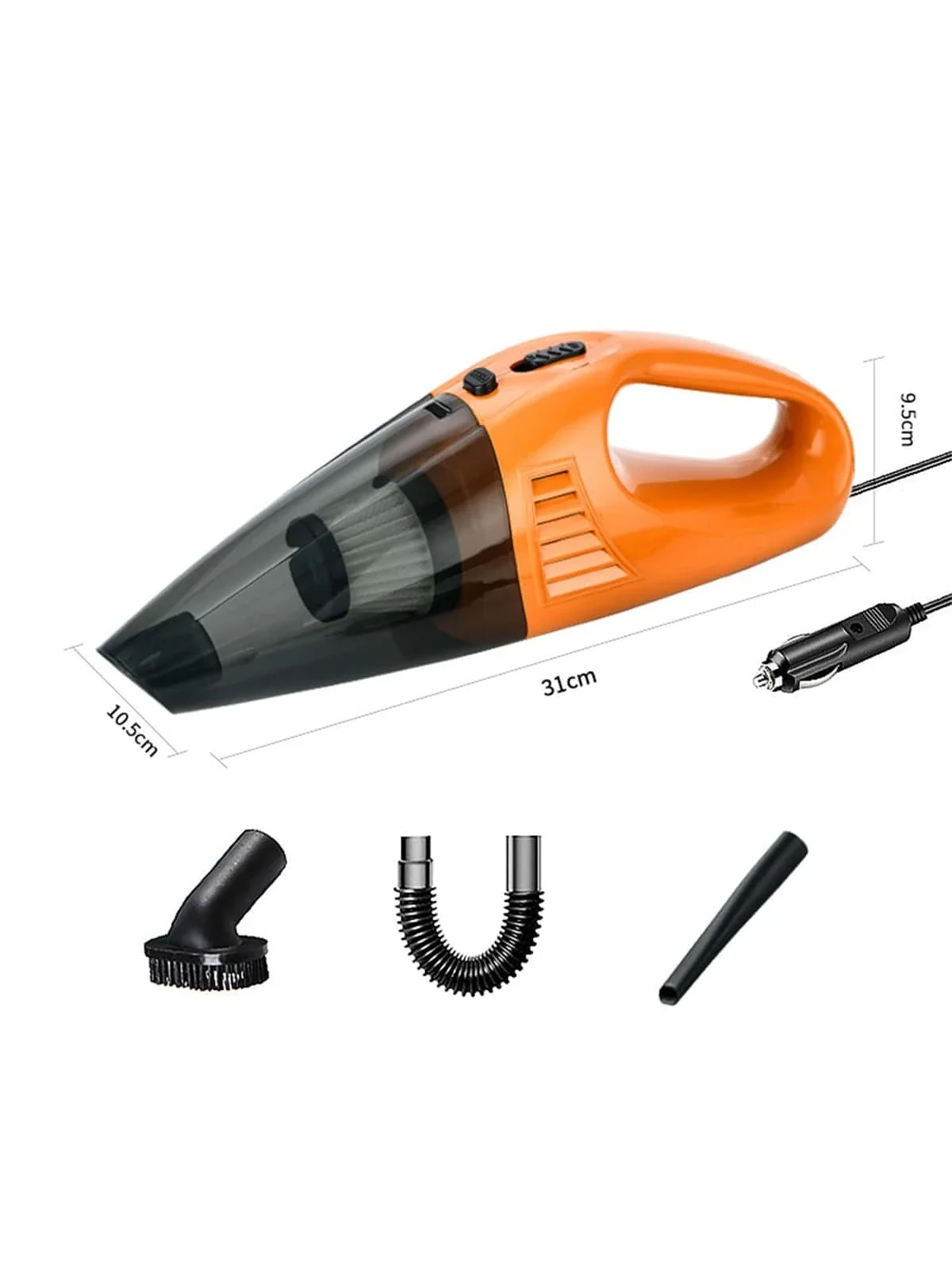 1pc krachtige 3300pa autostofzuiger, draagbare stofzuiger met snoer voor nat en droog gebruik, tweeërlei gebruik voor en auto, oplaadbaar