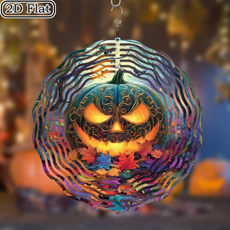 CIFbuy 360° Rotating Wind Spinner, Shiny Kaleidoscope Metal Wind Chime, Outdoor Garden Patio Yard Home Decor  CIFbuy 2D Flat P