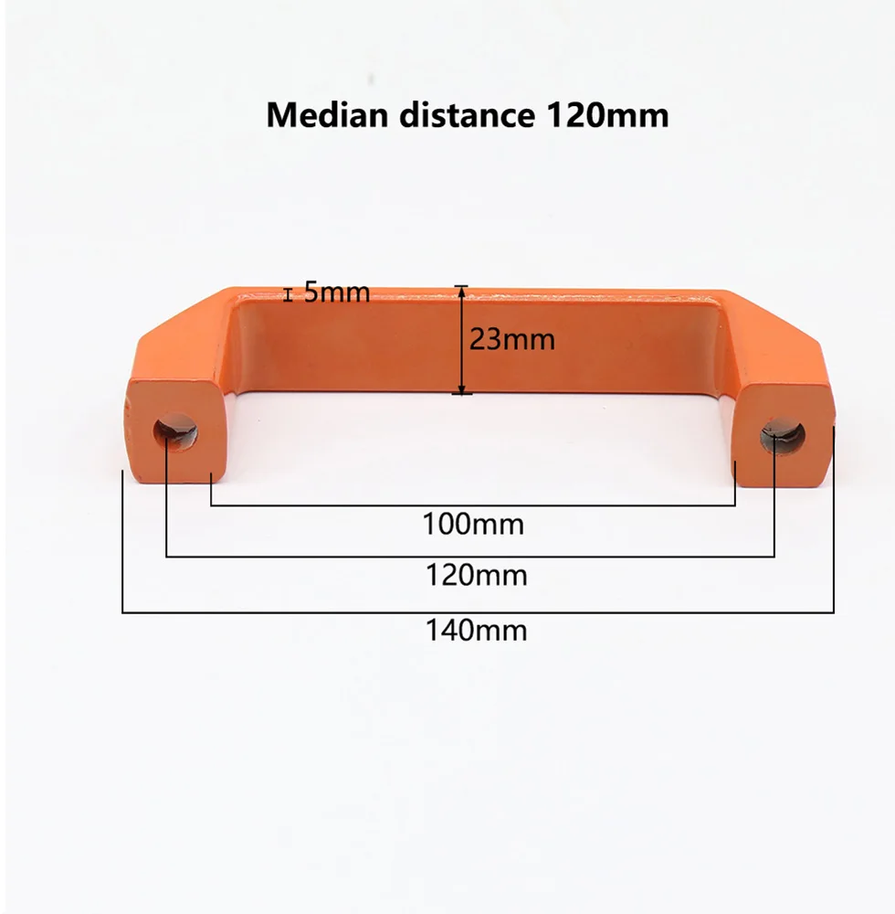 Thickened LS522 Black Square Aluminum Alloy Handle Plastic Buckle Surface Mounted Industrial Equipment Toolbox Handle