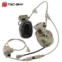 TS TAC-SKY RAC Tactical ARC Rail Connect Communication Headset Noise Canceling Pickup for Fast Helmets Tactical RAC Headset