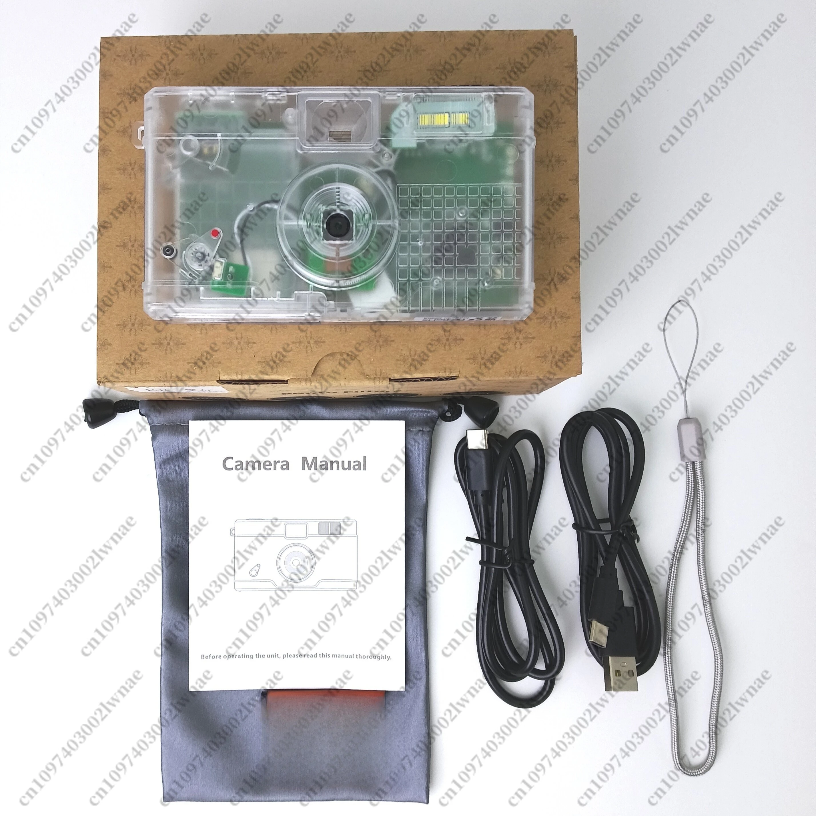 Transparent Case 8 Million Pixel Lightweight Portable Digital Camera, LED Flash Filled Light, Screenless Digital Camera