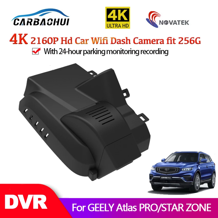 

4K 2160P Автомобильный видеорегистратор DVR Wifi видеорегистратор камера для GEELY Atlas PRO / STAR ZONE высокое качество ночное видение