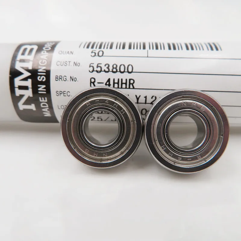 50 Stück Original-NMB-Lager R-4HH 6,35*15,875*4,978 mm R4ZZ Zoll-Präzisions-Miniatur-Kugellager R4 6,35x15,875x4,978 mm – Detail 1
