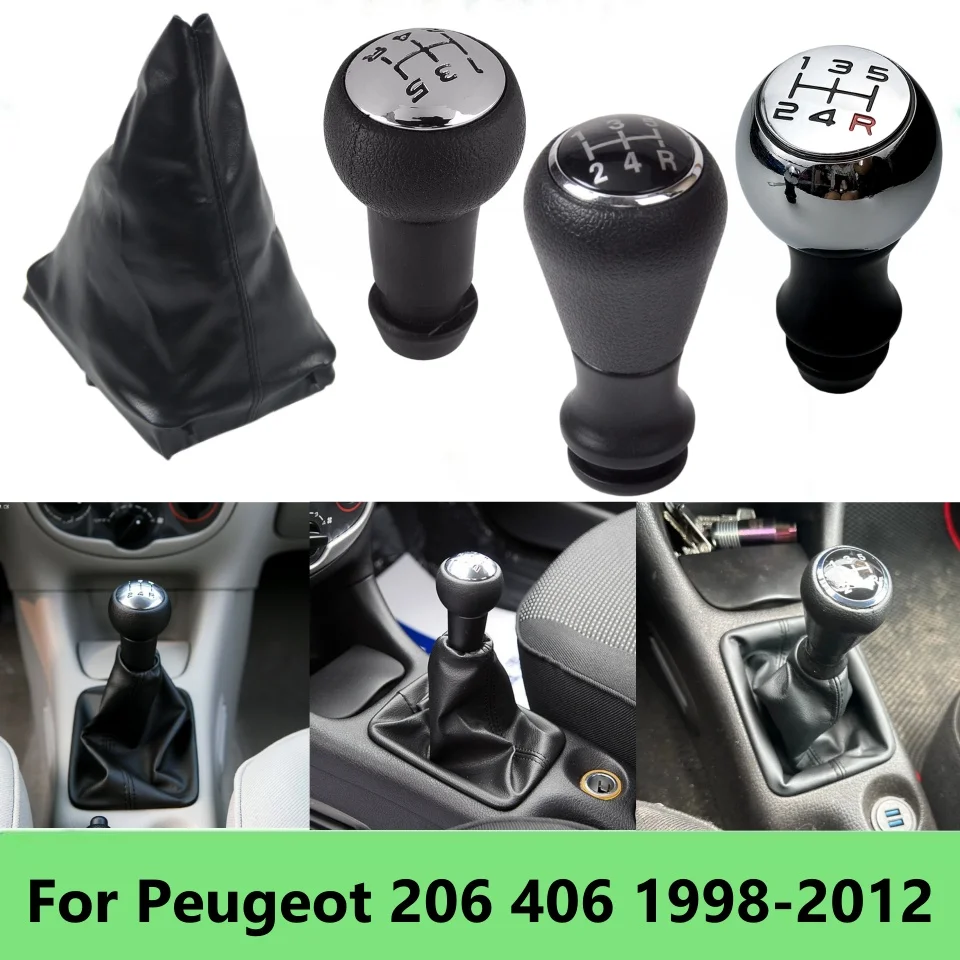 For Peugeot 206 206+ 406 1998‑2012 Gear Shift Knob Gaiter Boot Cover Lever Shifter Pen Car Interior Accessories 7588PC / 2403.P2