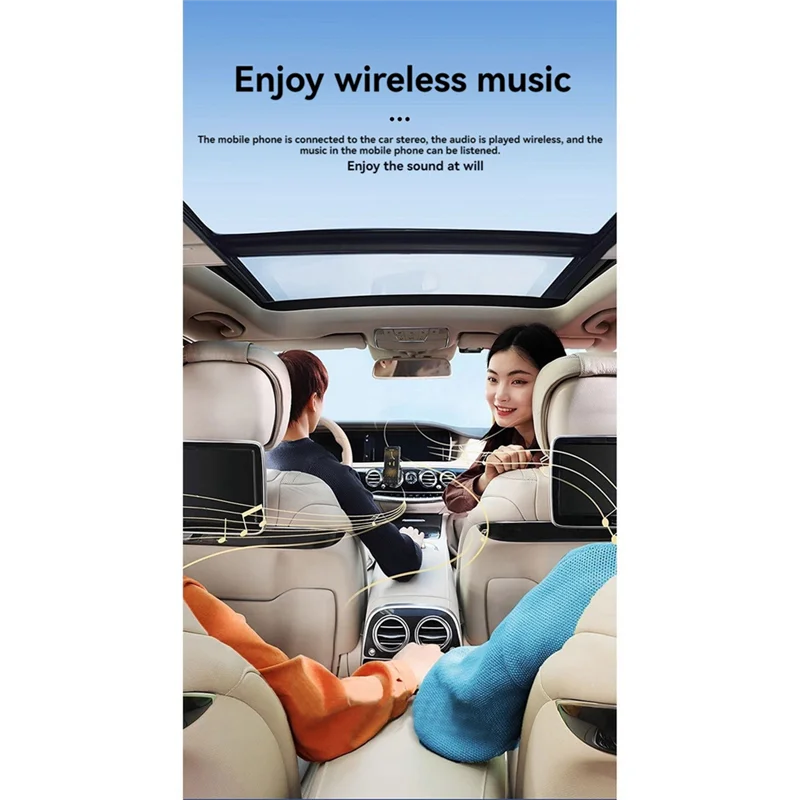 

-приемник ABGQ Bluetooth 5.3 для автомобильного адаптера Bluetooth AUX, музыкальный приемник Bluetooth для домашней стерео/проводной наушников