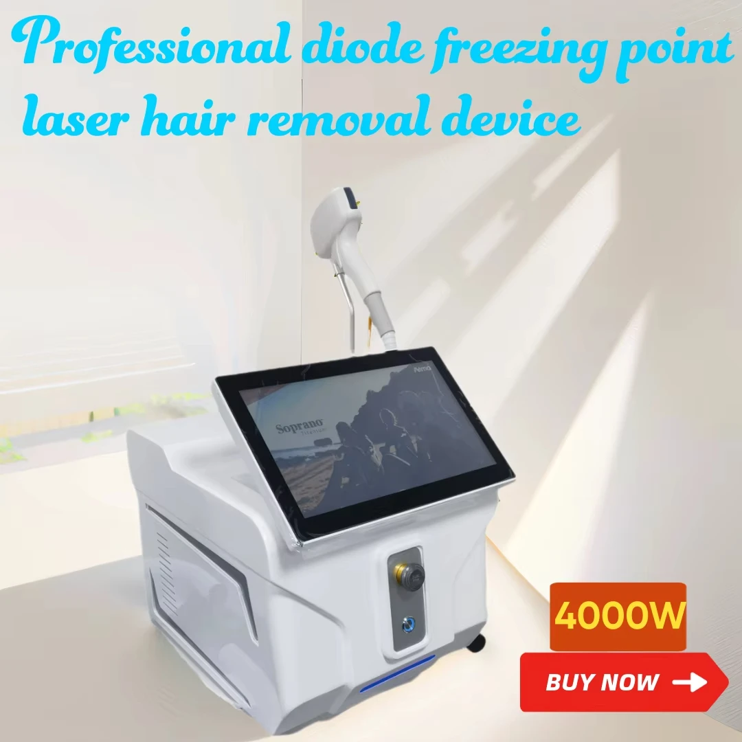 

Professional Four Wave Diode Laser Hair Removal Machine Portable Soprano Titanium 4000W Hair Removal Device