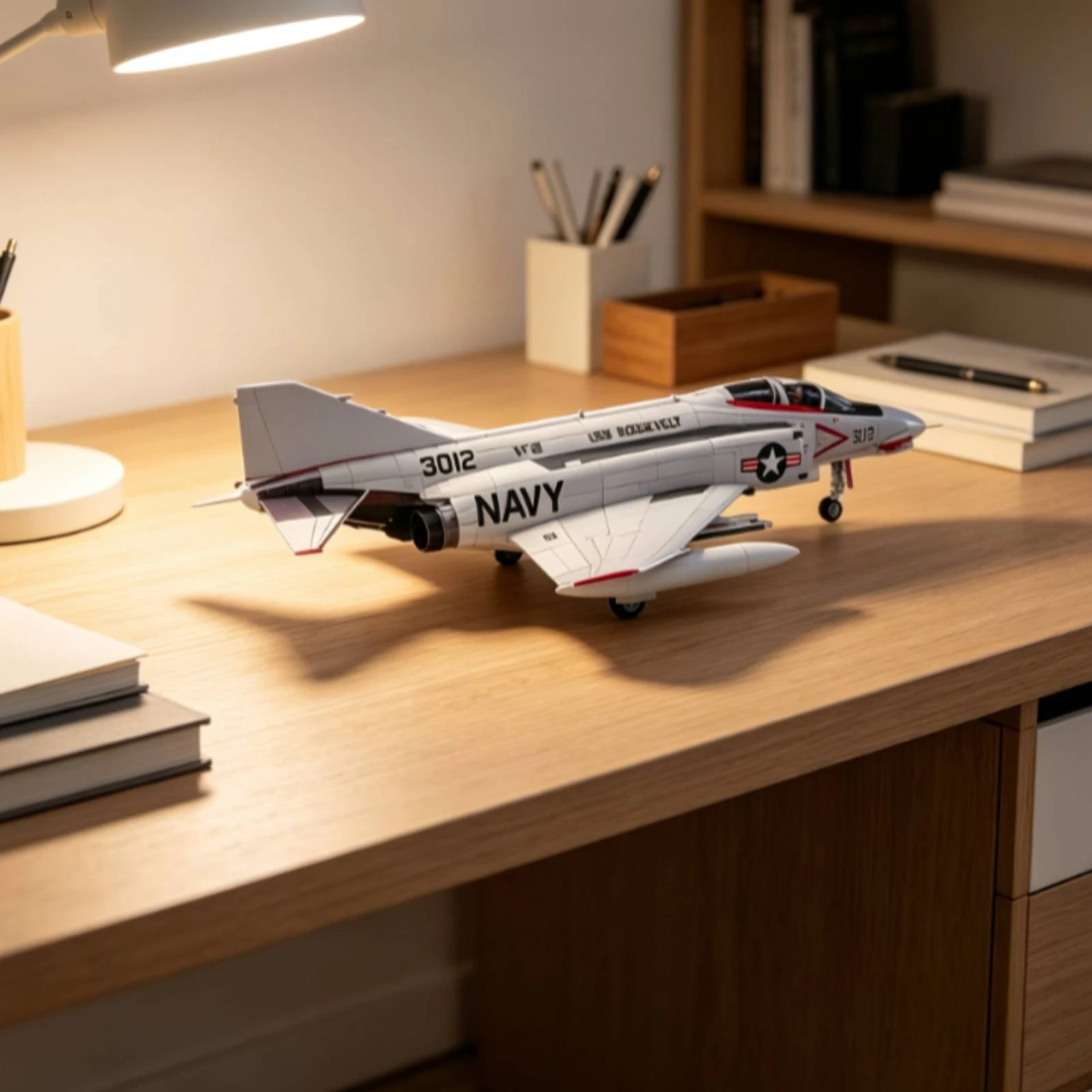 Phantom II Airplane Model Kit Paint-It-Yourself Phantom II Model Kit Highly Accurate for Modelers, Display