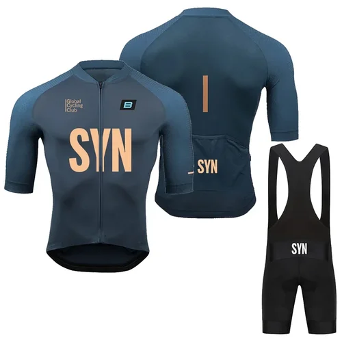 Imagen 2 del producto Conjunto de Jersey de ciclismo SYN BIEHLER de verano para hombre, Jersey de ciclismo de carreras transpirable, Jersey deportivo para bicicleta de montaña, ropa de ciclismo