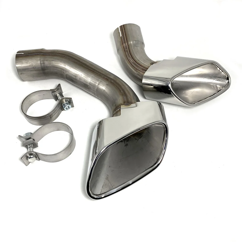 2Pcs /Set 304 Stainless steel Car Exhaust Tips Muffler Pipes For BMW F16 X6 2014-2018 28i 35i Exhaust Tail Pipe