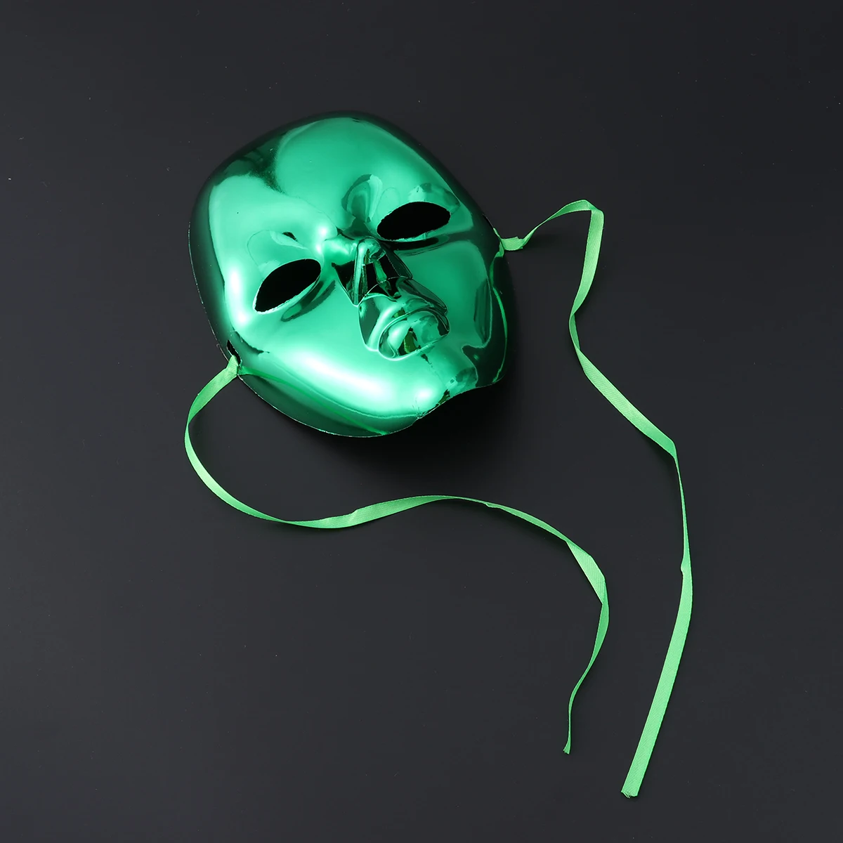 

Halloween Masquerade Masks Full Face Shiny Plastic Tough Durable Glitter Green Carnival Prop Fits Most Party Accessories