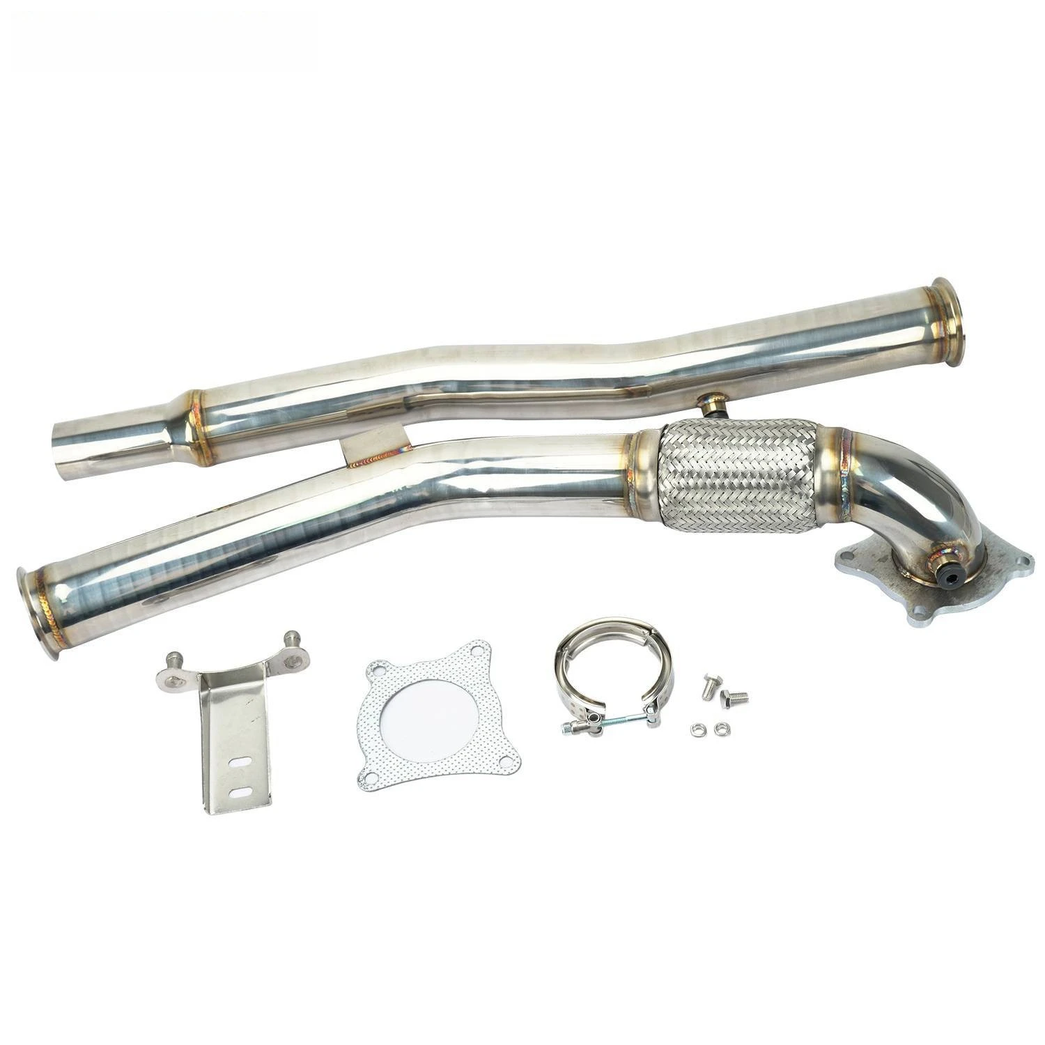 Automotive exhaust manifold for MK5 MK6 A3 stainless steel exhaust pipe modification