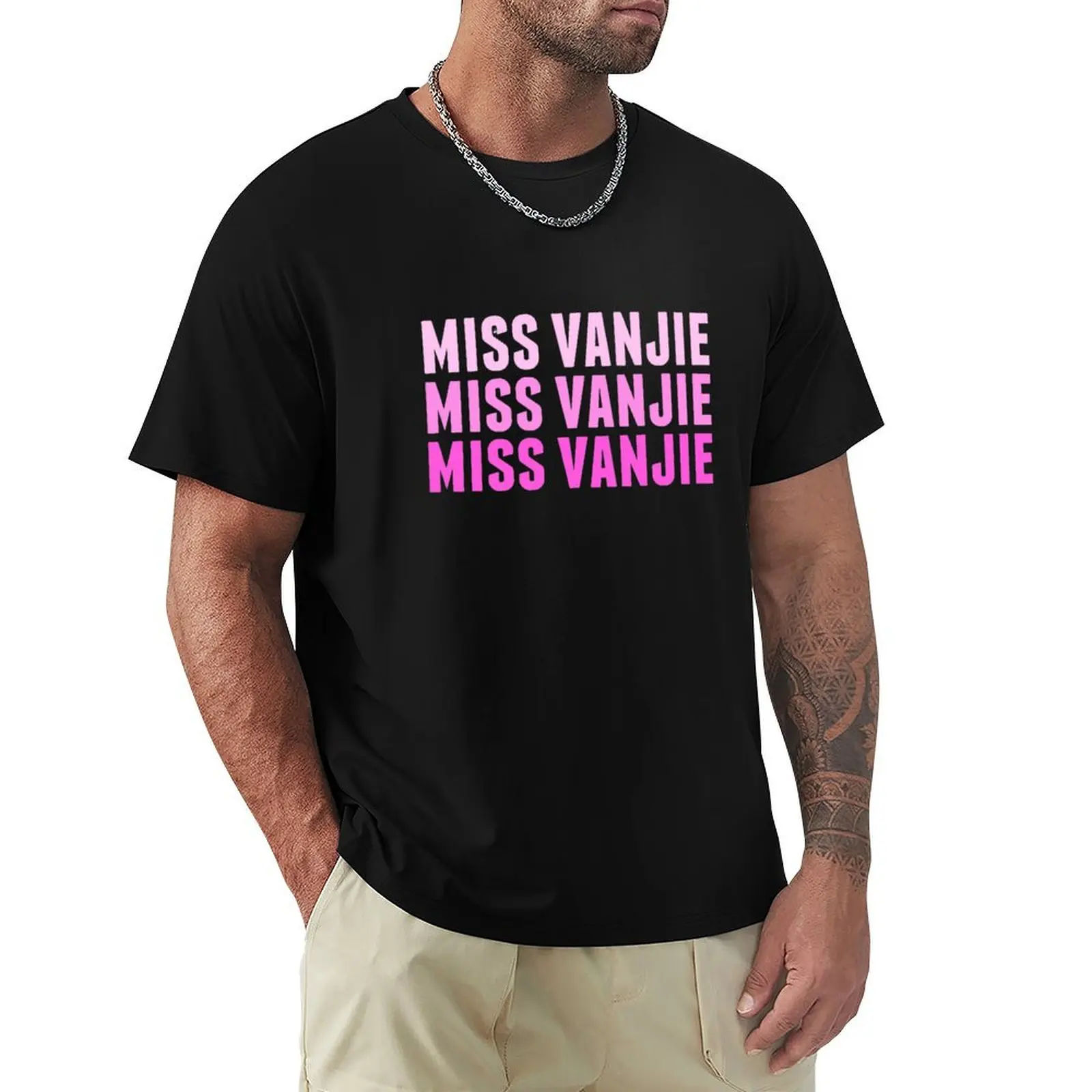 miss vanjie T-Shirt Simple Casual Short Sleeve Tee