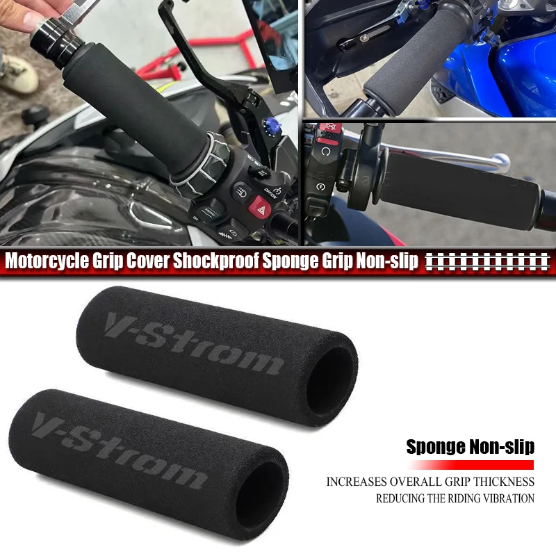 Fit For V-Strom 250 650 1000 1050 XT V Strom VStrom 800DE DL650 Motorcycle Handle Anti Slip Cover Soft Sponge Grip Handle