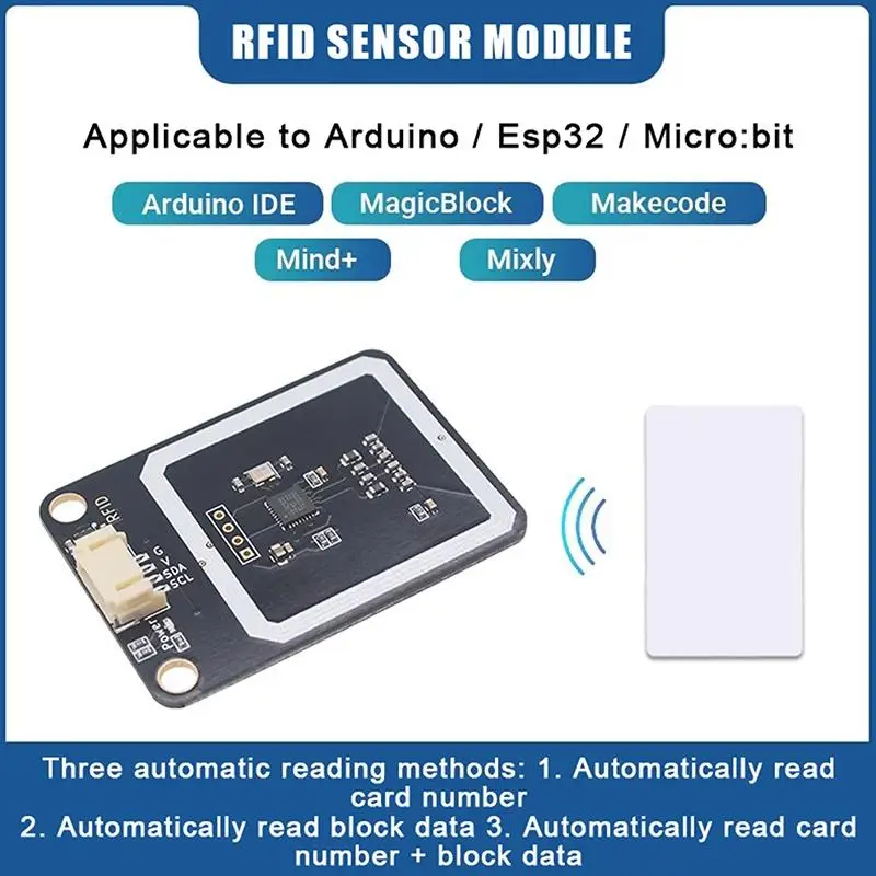 NFC RFID Module RC522 MFRC-522 PN532 RDM6300 Kits S50 13.56 Mhz 125Khz With Tags I2C Write & Read For ESP32/Microbit