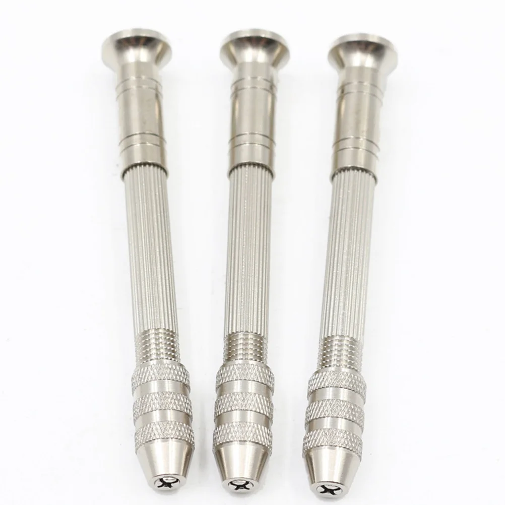 

5Pcs Hand Drill Stainless Steel Compact Precision Tool Set for Wood Plastic Jewelry Horn Amber Walnut Drilling