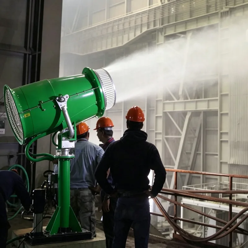Industrial Cooling Fog Cannon Machine 40m Dust Prevention Water Mist Cannon Sprayer for Power Plant Steel Mill CE Certified